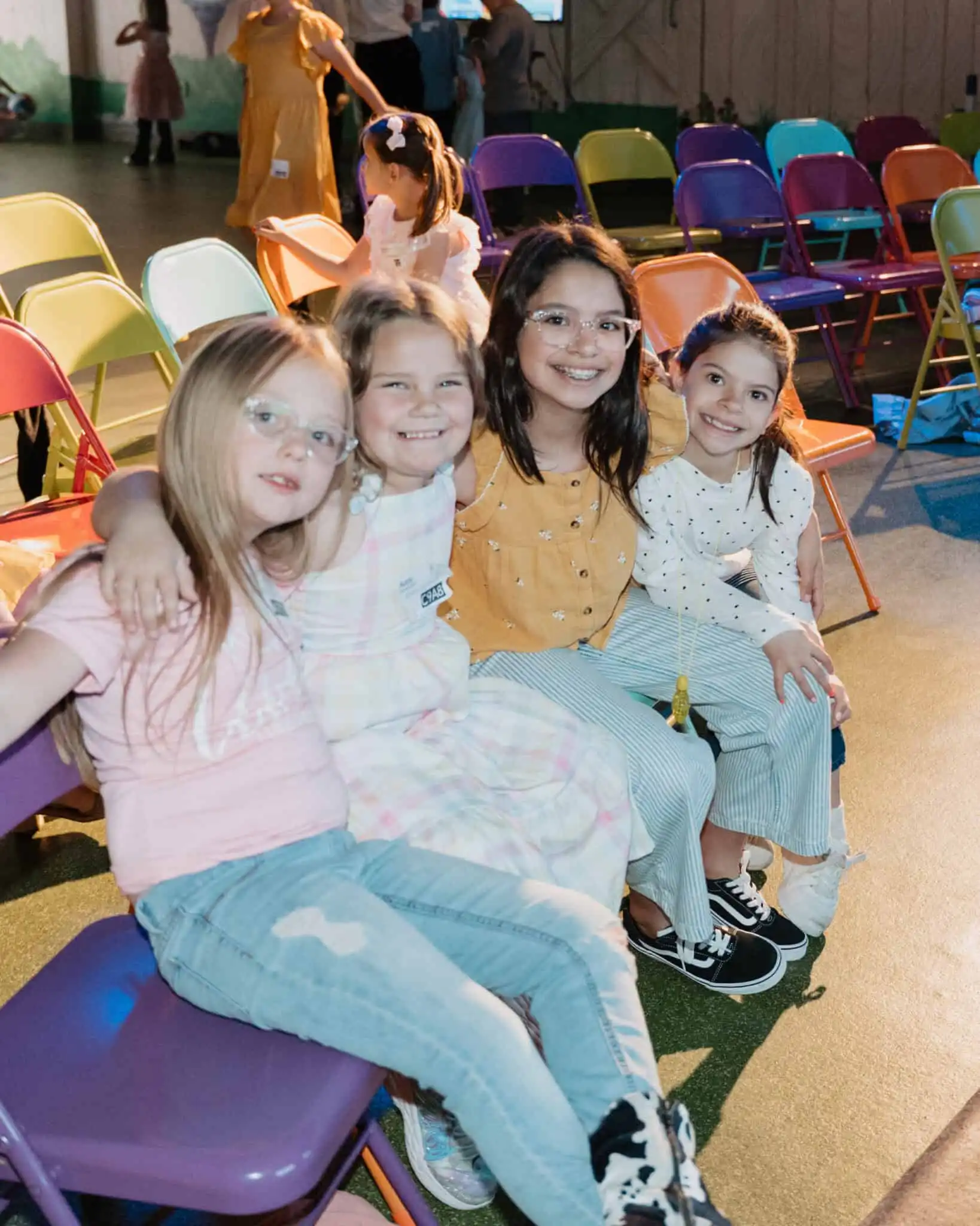 Kids playing together at a Believer Church BC Kids event